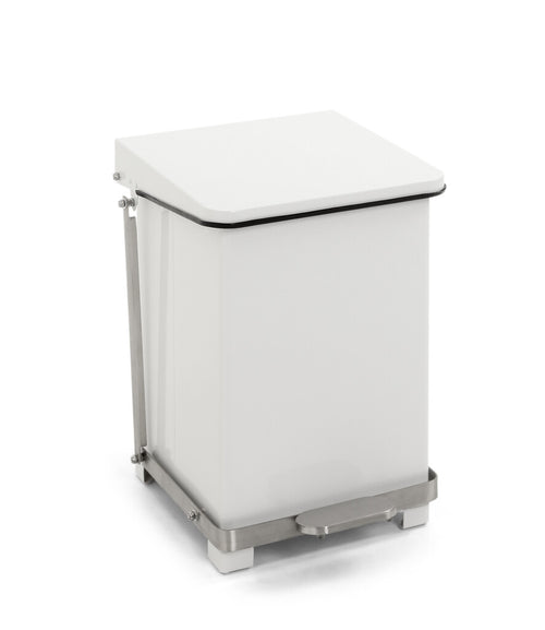 Industriële pedaalemmer 27L | V-Part | Soft-close | Wit afbeelding 1