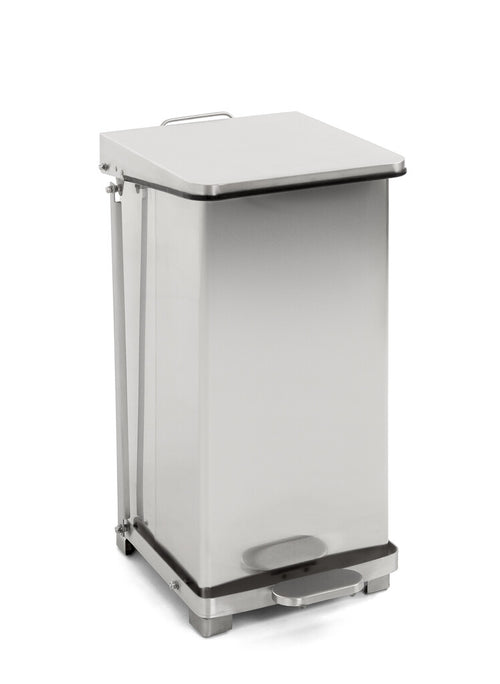 Industriële pedaalemmer 45L | V-Part | Soft-close | Mat Rvs afbeelding 1