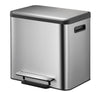 EcoCasa Recycler pedaalemmer 12+12L | EKO | Afvalscheiding | Soft-close | Mat Rvs