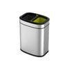 OLI-Cube Open Top Bin 10+10L | EKO | Afvalscheiding | Mat Rvs