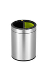 Round Open Top Bin 5+5L | EKO | Afvalscheiding | Mat Rvs