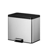Essential 2 Recycler pedaalemmer 15+15L | EKO | Afvalscheiding | Soft-close | Mat Rvs