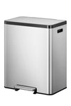 EcoCasa 2 recycling pedaalemmer 36+24L | EKO | Afvalscheiding | Soft-close | Mat Rvs
