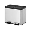 Essential splitted Recycler pedaalemmer 15+15L | EKO | Afvalscheiding | Soft-close | Mat Rvs