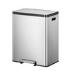 EcoCasa 2 recycling pedaalemmer 30+30L | EKO | Afvalscheiding | Soft-close | Mat Rvs