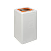 Circulaire Afvalbak Plastic 65L | BrickBin  | Wit/Oranje