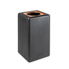 Circulaire Afvalbak Plastic 65L | BrickBin  | Zwart/Oranje
