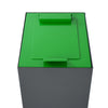 Top met klepdeksel voor modulaire afvalscheidingsunit 60L | V-Part | Soft-close | Groen