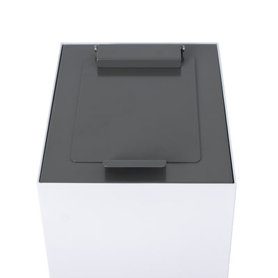Top met klepdeksel voor modulaire afvalscheidingsunit 60L | V-Part | Soft-close | Donkergrijs