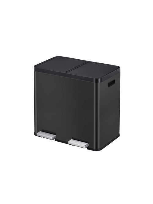 Essential 1 Recycler pedaalemmer 22+22L | EKO | Afvalscheiding | Soft-close | Zwart afbeelding 1