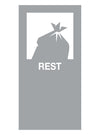 Magneetsticker Rest | Grijs