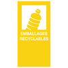 Magneetsticker Emballages/Recyclables | Afvalscheiding | Geel