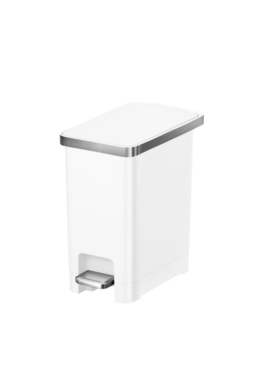 Hana Slim 1 Pedaalemmer 10L | EKO | Soft-close | Wit afbeelding 1