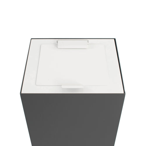 Top met klepdeksel voor modulaire afvalscheidingsunit 90L | V-Part | Wit afbeelding 1