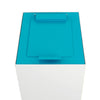 Top met klepdeksel voor modulaire afvalscheidingsunit 60L | V-Part | Soft-close | Blauw