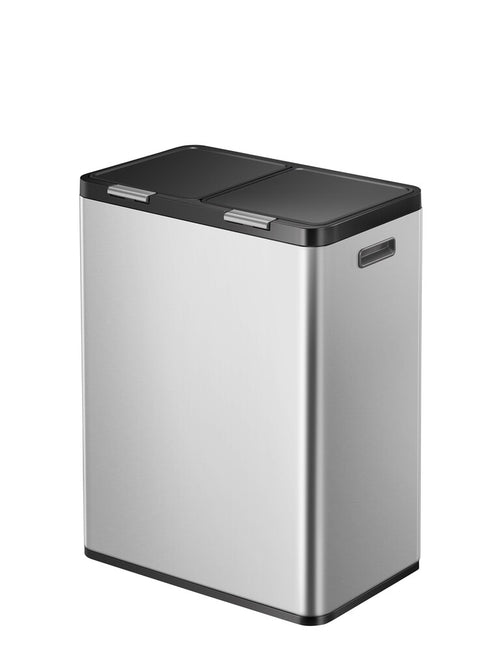 Essential Touch Recycler 2 Afvalemmer 30+30L | EKO | Soft-close | Mat Rvs afbeelding 1