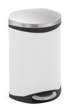 Shell Bin pedaalemmer 10L | EKO  | Soft-close | Mat Rvs/Wit