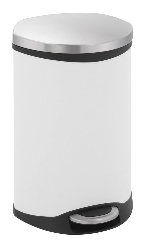 Shell Bin pedaalemmer 18L | EKO  | Soft-close | Mat Rvs/Wit afbeelding 1