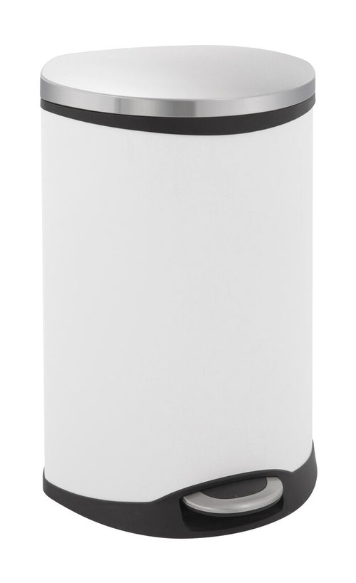 Shell Bin recycling pedaalemmer 22+22L | EKO  | Afvalscheiding | Soft-close | Mat Rvs/Wit afbeelding 1