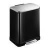 E-Cube pedaalemmer 20L | EKOglanzend | Soft-close | Mat Rvs/Zwart Glanzend
