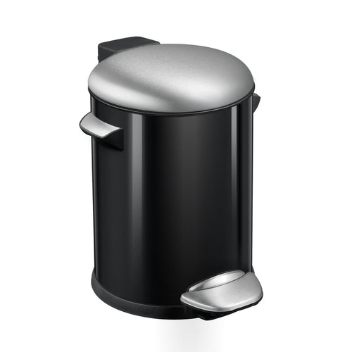 Belle Deluxe pedaalemmer 5L | EKOglanzend | Soft-close | Mat Rvs/Zwart Glanzend afbeelding 1