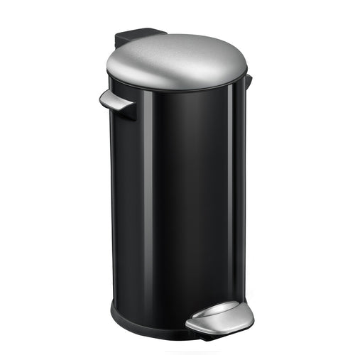 Belle Deluxe pedaalemmer 30L | EKOglanzend | Soft-close | Mat Rvs/Zwart Glanzend afbeelding 1