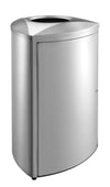 Driehoekige design afvalbak 70L | V-Part | Mat Rvs