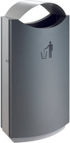 Buitenafvalbak met afdak 68L | V-Part | Buitengebruik | Grijs