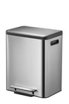 EcoCasa Recycler pedaalemmer 15+15L | EKO | Afvalscheiding | Soft-close | Mat Rvs