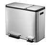 EcoCasa Recycler pedaalemmer 15+15+15L | EKO | Afvalscheiding | Soft-close | Mat Rvs