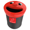 Smiley Face Bin Plastics 52L | V-Part  | Afvalscheiding | Rood/Zwart