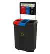 Meridian 110L | Triple hole/open/open | V-Part | Afvalscheiding | Rood/Zwart/Blauw