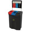 Meridian 110L | Triple hole/open/lift | V-Part | Afvalscheiding | Rood/Zwart/Blauw