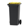 Mini-container 120L  | Buitengebruik | Grijs/Geel