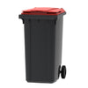 Mini-container 240L  | Buitengebruik | Grijs/Rood
