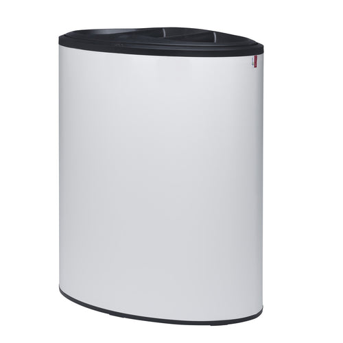 Binc afvalbak 3-stroom met open deksel  | Afvalscheiding | Wit/Zwart afbeelding 1