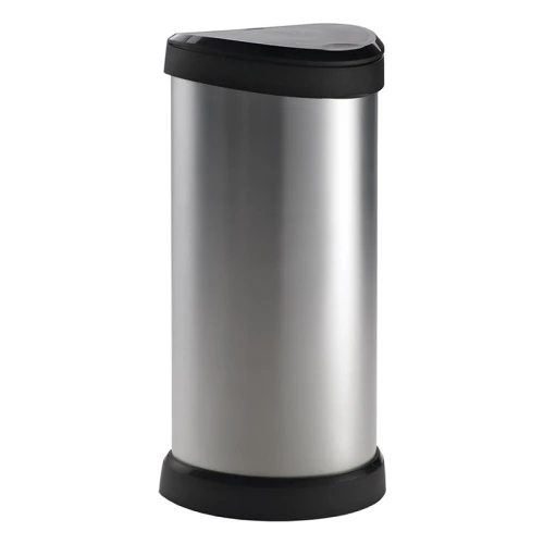 Push Bin Decobin 40L | Curver  | Zilver/Zwart